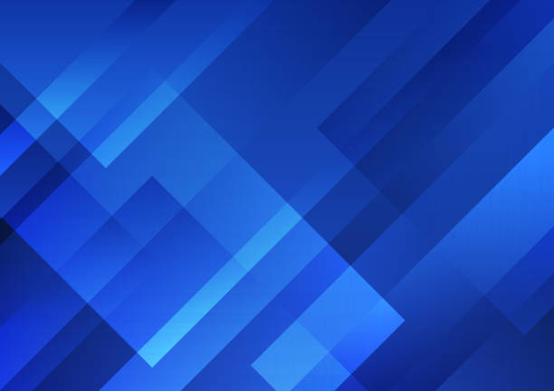 Abstract blue geometric shape overlay layer background technology style. vector art illustration
