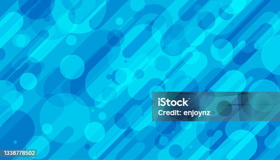 istock Abstract blue shapes pattern background 1338778502