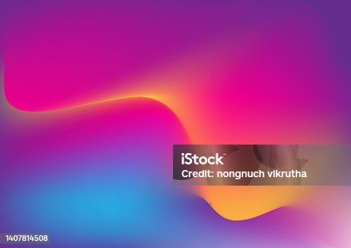 istock Abstract Blurred gradient mesh colorful rainbow background. Mesh background of rainbow colors. Vector illustration 1407814508