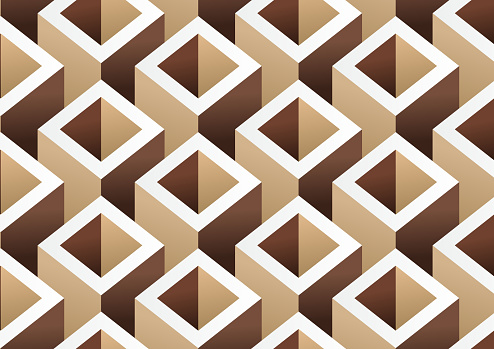 abstract brown cube pattern background