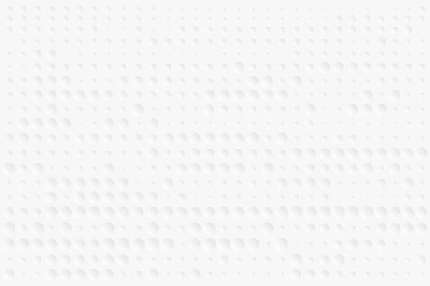 Abstract bumpy surface texture of gradient white and gray round dots. Vector illustration, EPS10. The image can be used as background, backdrop, image montage in graphic design, book cover, flyer, brochure, advertising material, website wallpaper, etc. bumpy stock illustrations