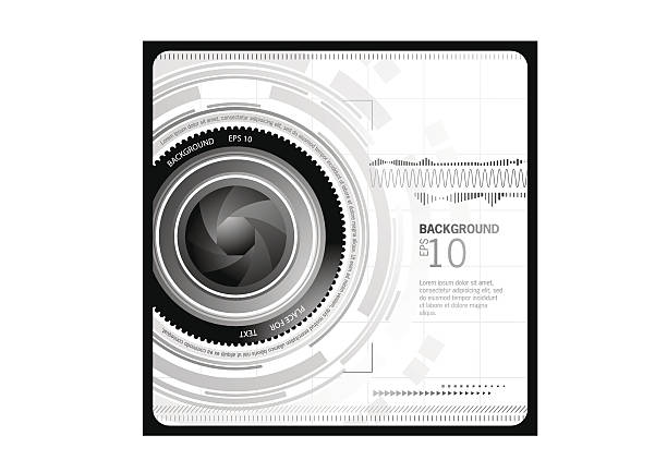 abstract camera background - lens stock illustrations
