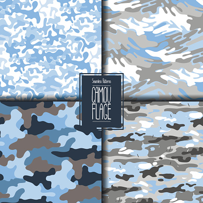 Abstract camouflage pattern set