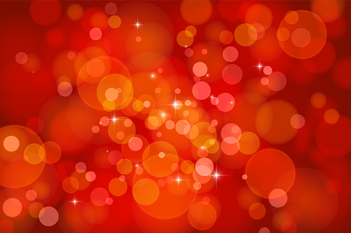 Abstract Christmas red bokeh background