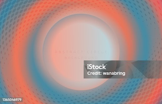 istock Abstract circle gradient colorful template. Overlapping with halftone design decorative background. Illustration vector 1365046979