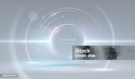 istock Abstract circle light effect background 1352443797
