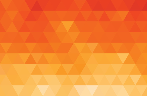 Abstract color mosaic background. Orange triangle pattern