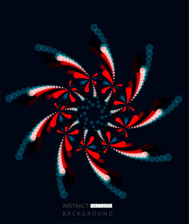 abstract colors arrange symmetry dots fractal pattern kaleidoscope poster background
