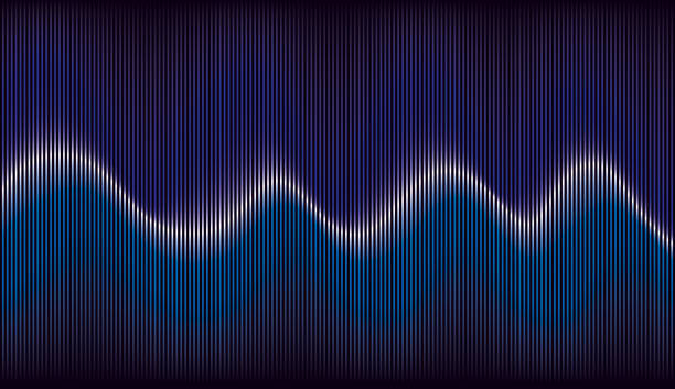 soyut renkli ritmik ses dalgası - music stock illustrations