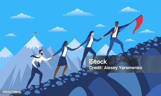 istock Abstract concept way to achieve business success 1302675848