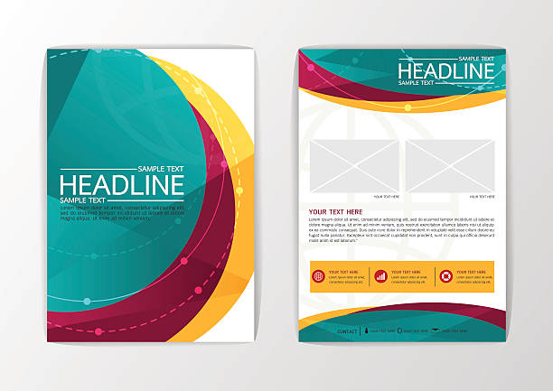 Abstract curve Brochure Flyer design-Vector illustration design; flyer; brochure; background; vector; template; abstract; wave; layout; brochure backgrounds stock illustrations