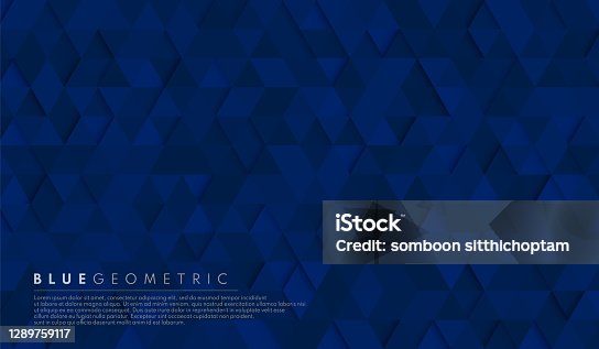istock Abstract dark navy blue geometric hexagon shape background pattern. Vector for presentation design. Suit for business, corporate, institution, party, festive, seminar, and talks. Vector illustration 1289759117