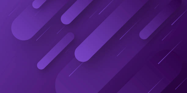 abstraktes design mit geometrischen formen - trendy purple gradient - lila stock-grafiken, -clipart, -cartoons und -symbole