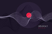 istock Abstract digital wave with dynamic particles. Sound wave. 1396656110