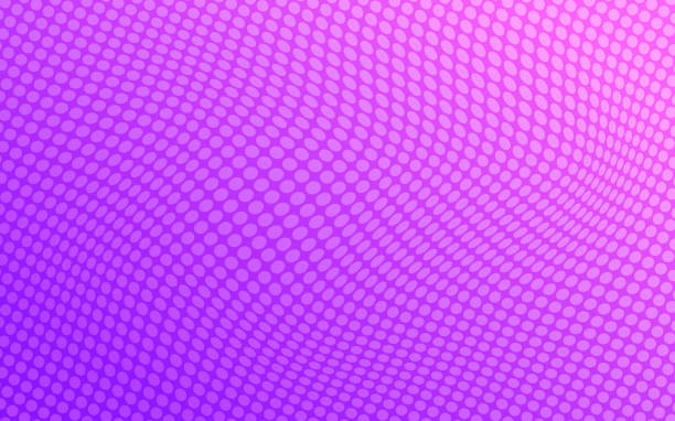 Abstract Dotted Background Wave Pattern In Purple And Pink Color vector art illustration