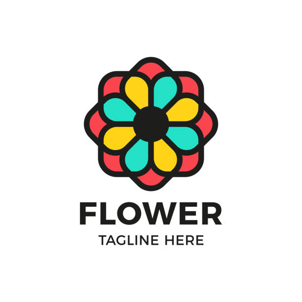 Abstract elegant flower logo icon vector design. Universal creative...