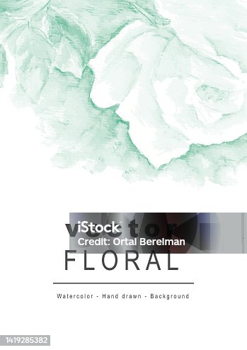 istock Abstract floral background with copy space. Vector 1419285382