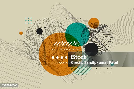istock Abstract flowing wave banner 1357816760