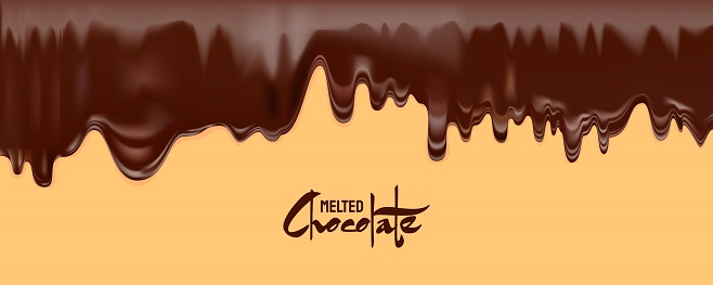 Abstract fluid chocolate background. Chocolate drips mesh background vector