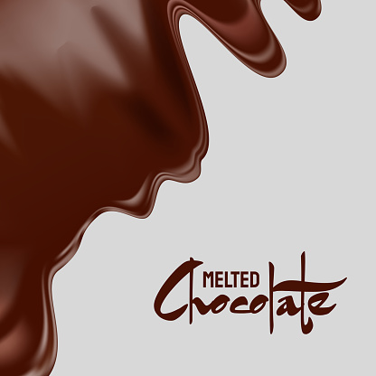 Abstract fluid chocolate background. Chocolate drips mesh background vector