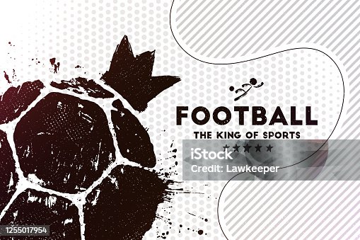istock Abstract football background with grunge soccer ball print 1255017954