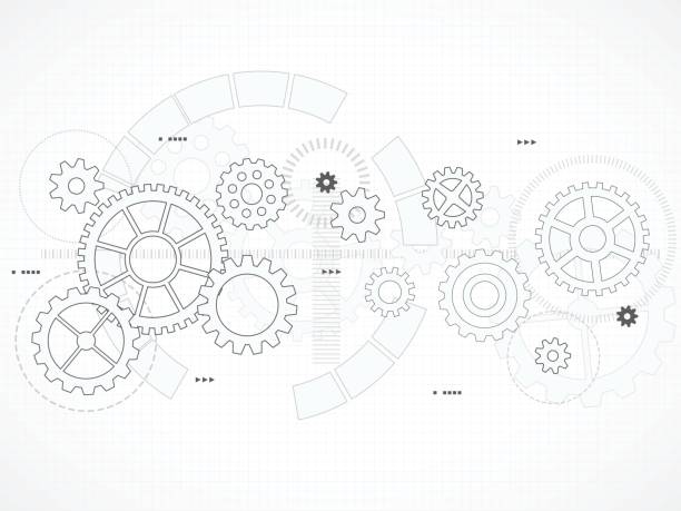 Abstract gear background. Vector illustration Abstract gear background. Vector illustration mechanic backgrounds stock illustrations