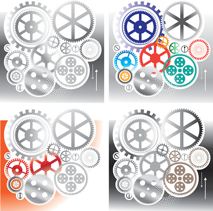 Abstract gears background- technical
