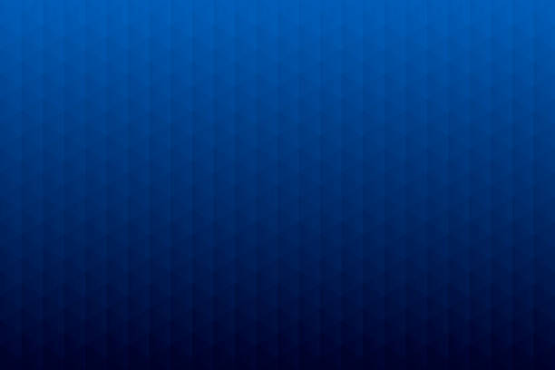 абстрактный геометрический фон - мозаика с треугольными узорами - синий градиент - blue background stock illustrations