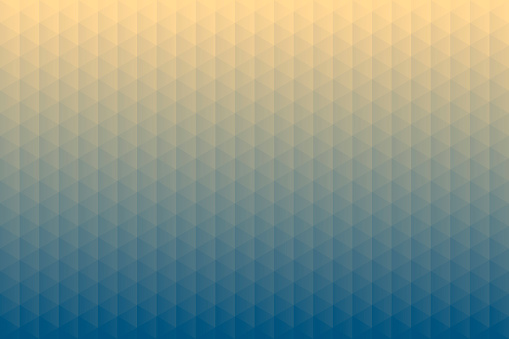 Modern and trendy abstract geometric background. Beautiful mosaic with triangular patterns and a color gradient. This illustration can be used for your design, with space for your text (colors used: Orange, Beige, Yellow, Gray, Green, Blue). Vector Illustration (EPS10, well layered and grouped), wide format (3:2). Easy to edit, manipulate, resize or colorize.