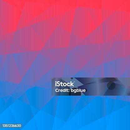 istock Abstract geometric background - Polygonal mosaic with Blue gradient 1351236630
