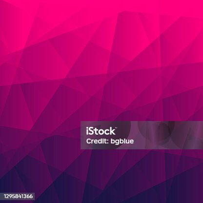 istock Abstract geometric background - Polygonal mosaic with Pink gradient 1295841366