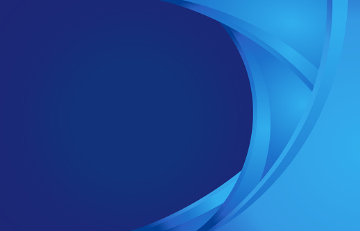 Abstract geometric circle blue gradient background.