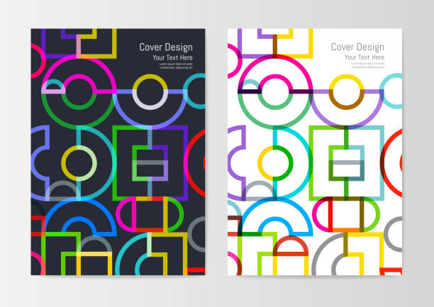 Abstract Geometric Cover Design Template for corporate report or brochure