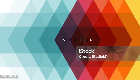 istock Abstract geometrical background. Polygonal pattern with color triangles. 3d vector illustration for advertising, marketing and presentation. 1184415625