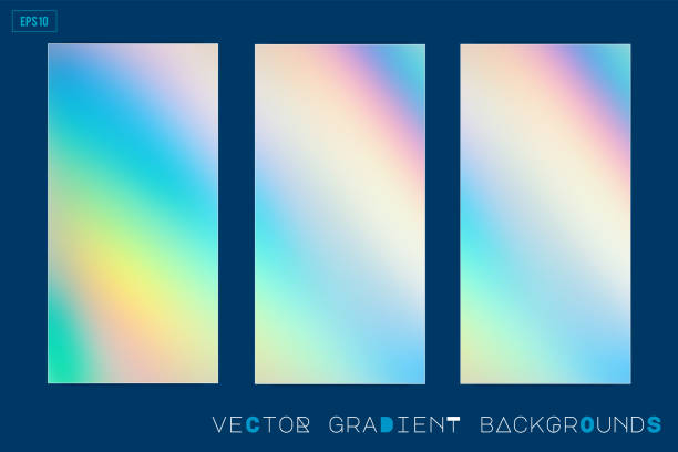 rozmyte tło gradientu abstrakcyjnego - holographic foil stock illustrations