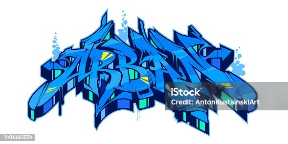 istock Abstract Graffiti Street Art Style Word Urban Lettering Vector Illustration 1406661554