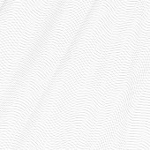 Abstract gray net. Line art design, textile, network, mesh texture. Undulating subtle lines, squiggle thin curves. Vector monochrome tangled pattern. White background. EPS10 illustration