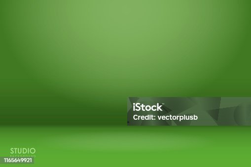 istock Abstract green gradient. Used as background for product display 1165649921
