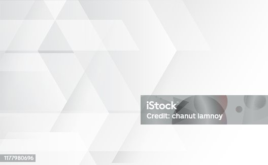 istock Abstract grey and white tech geometric corporate design background eps 10.Vector illustration 1177980696