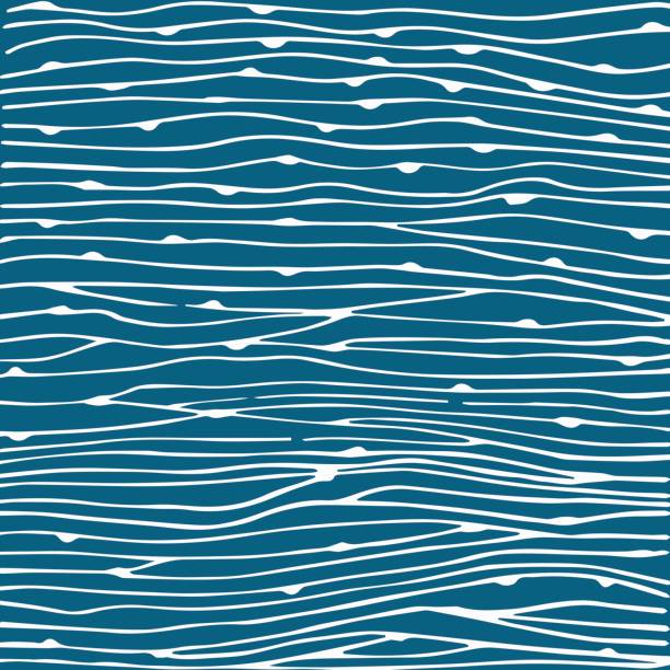Abstract hand-drawn wave patterns. Unique abstract hand-drawn wave patterns. Background can be used for wallpaper, fills, surface texture, scrapbook, party decoration, t-shirt design, card, print, poster, invitation, packaging. river borders stock illustrations