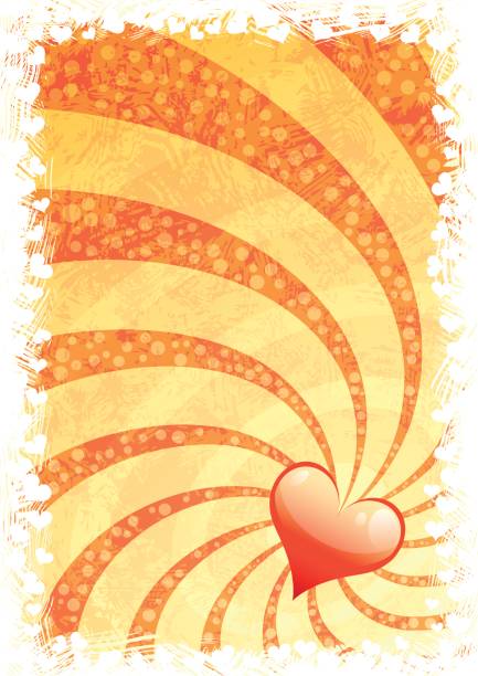 Abstract hearts background vector art illustration