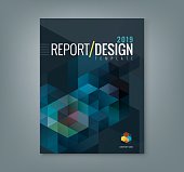 Abstract hexagon cube pattern background design for corporate business annual report book cover brochure flyer poster
