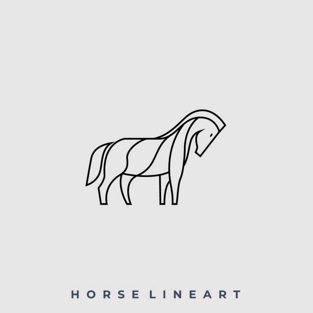 Abstract Horse Illustration Vector Template Abstract Horse Illustration Vector Template. Suitable for Creative Industry, Multimedia, entertainment, Educations, Shop, and any related business. royalty free commercial use drawing stock illustrations