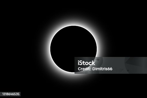 istock Abstract illuminated background - solar eclipse 1318646535