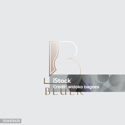 istock Abstract letter B logo design template with luxury style isolated on white background 1326103425