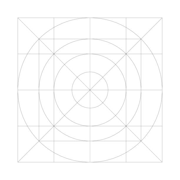 抽象的な線の幾何学的形状の背景 - ます目点のイラスト素材／クリップアート素材／マンガ素材／アイコン素材