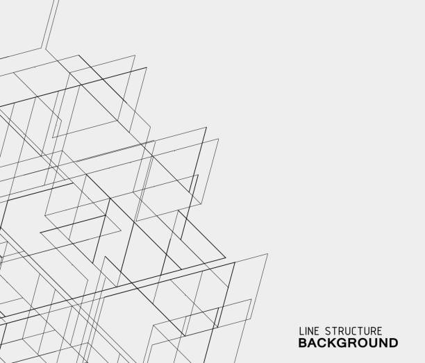 abstract line structure background abstract line structure background architecture patterns stock illustrations