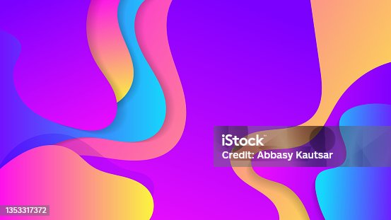 istock Abstract liquid waving geometric gradient background with geometric shape. Modern and trendy background vector design 1353317372