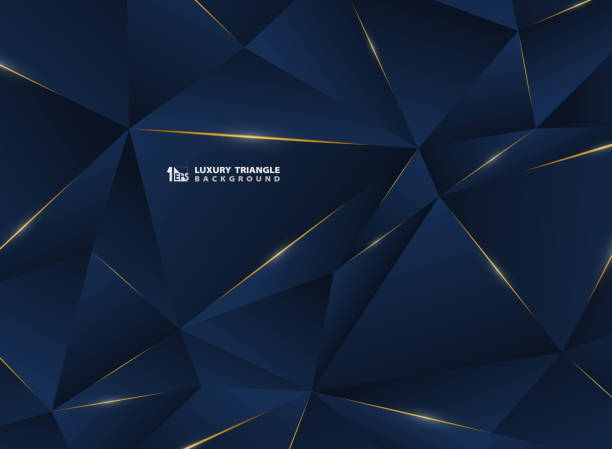 Abstract luxury golden line with classic blue template premium background. Decorating in pattern of premium polygon style for ad, poster, cover, print, artwork. Abstract luxury golden line with classic blue template premium background. Decorating in pattern of premium polygon style for ad, poster, cover, print, artwork. illustration vector eps10 award patterns stock illustrations