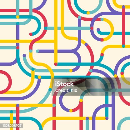 istock Abstract Maze Route Subway Intersection Background Pattern 1328208927